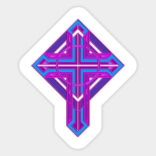 Colorful Cross Sticker